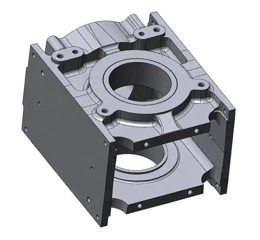 Approved pump housing CAD model, second view