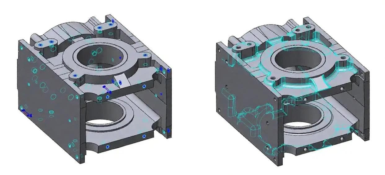Pump housing parametric CAD reconstruction
