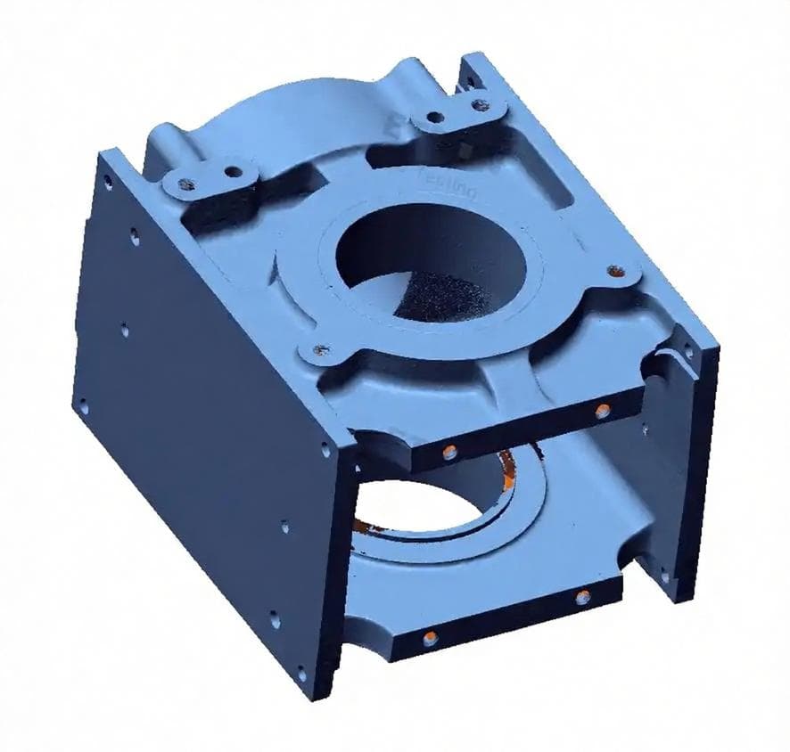 Pump housing CAD model, first view