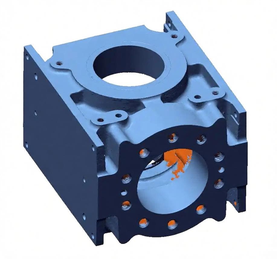 Pump housing CAD model, second view