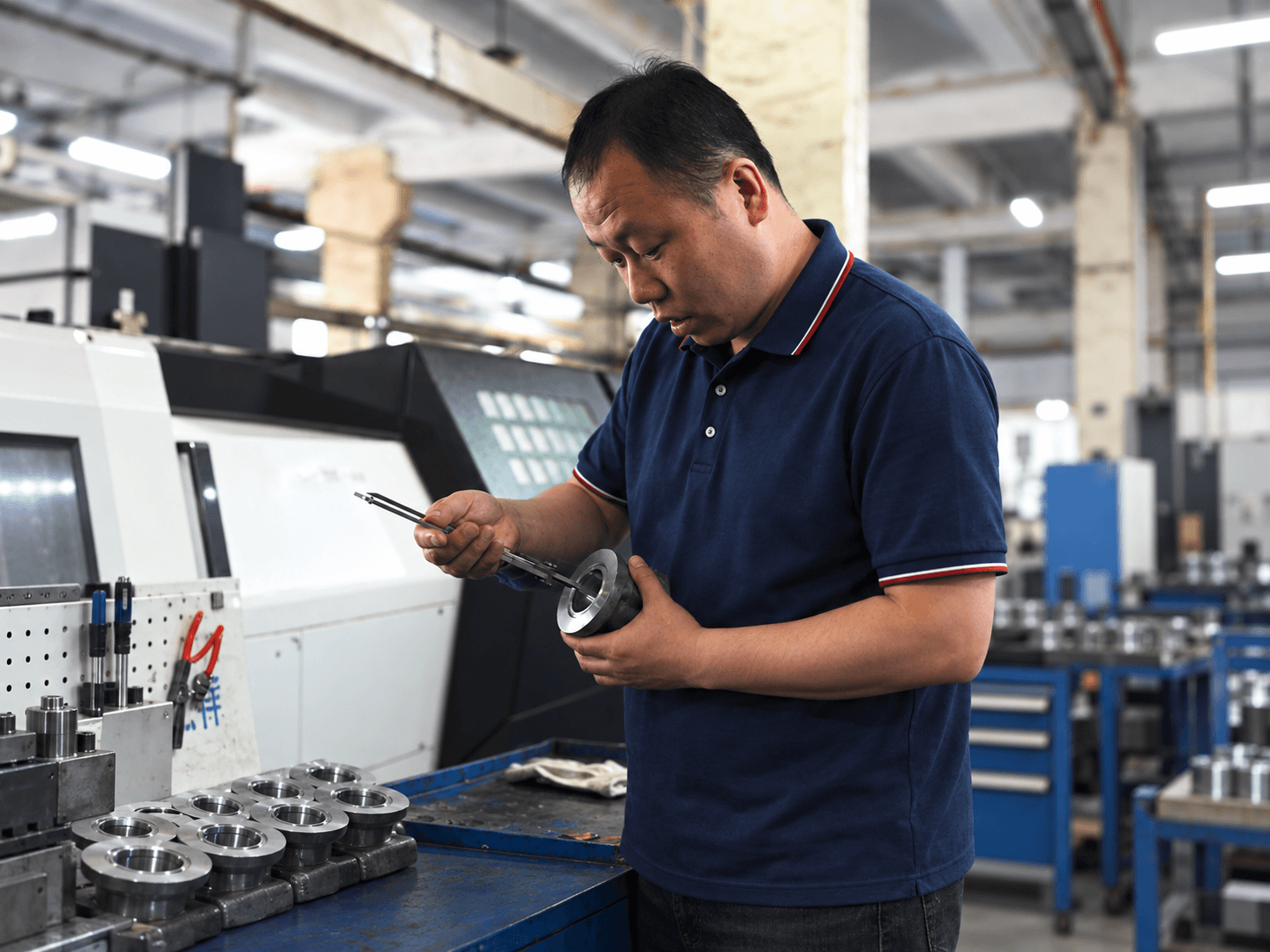 Zheng Jiachuan, Quality Engineer at work