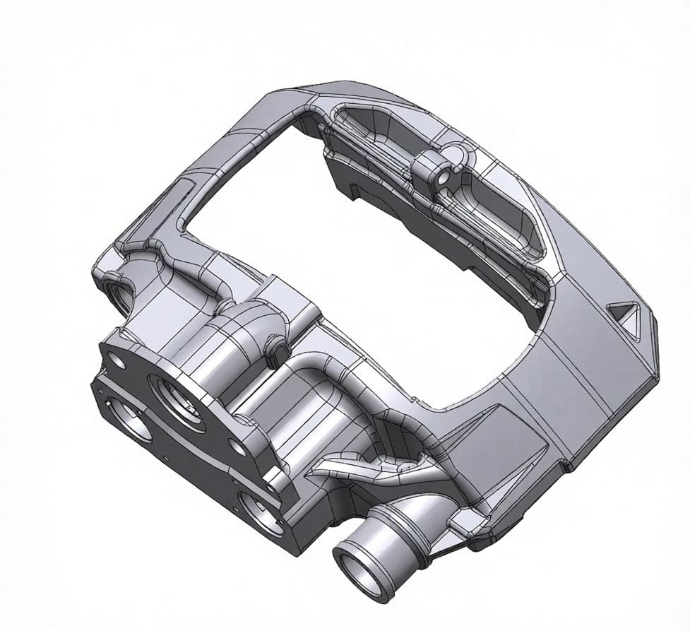 Reconstructed brake caliper CAD model