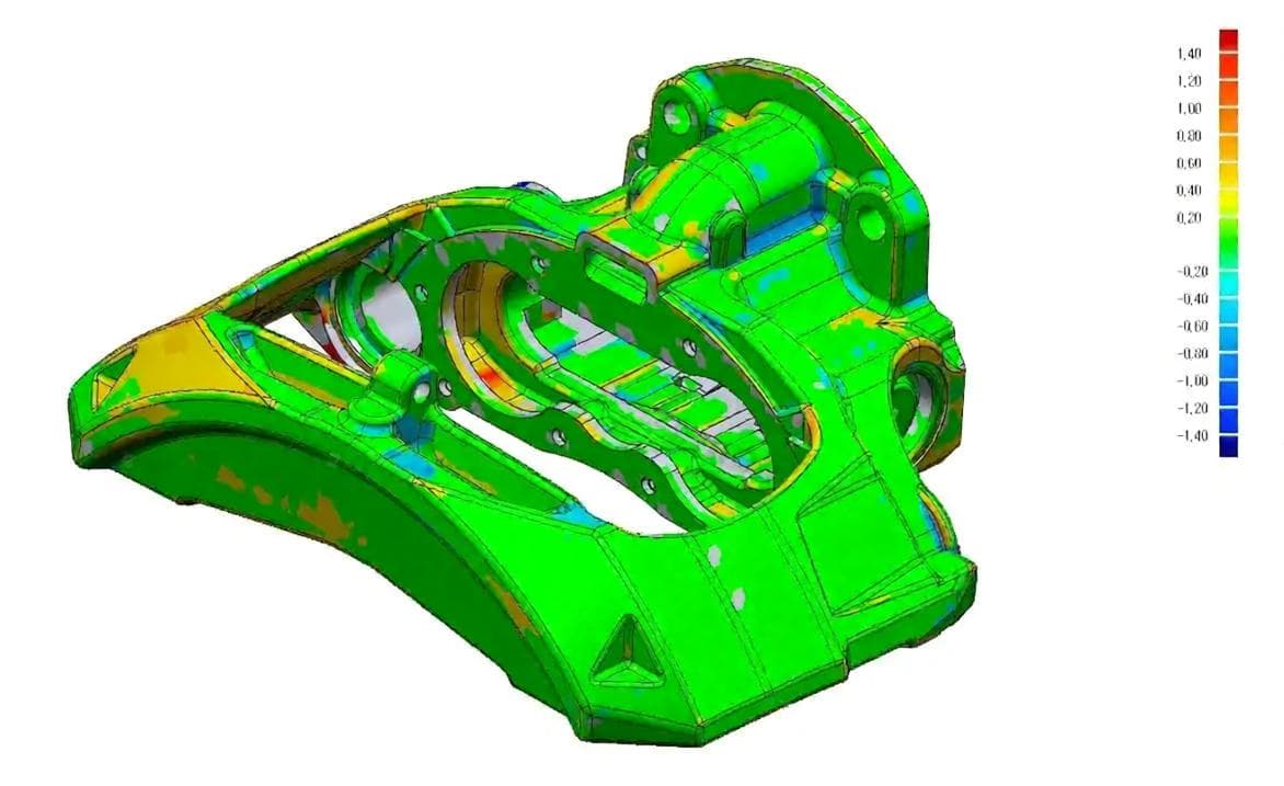 Caliper cover colour-map comparison