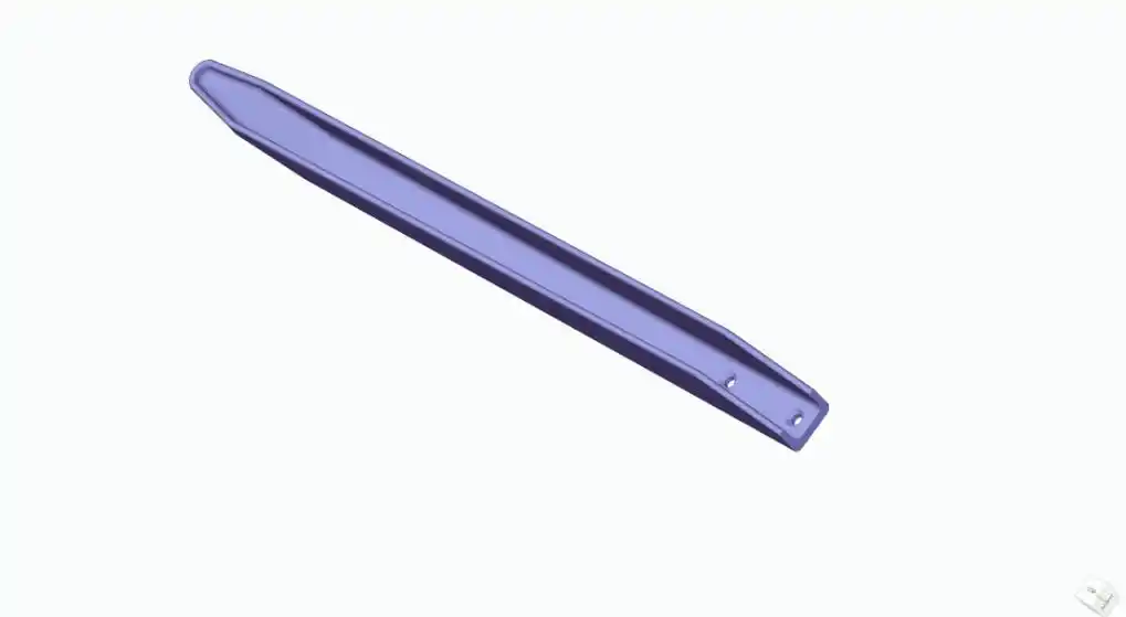 Reconstructed Kaplan turbine blade CAD geometry